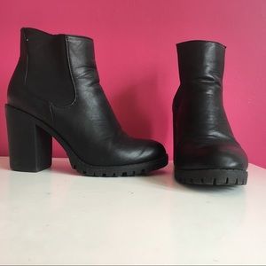 Black Chunky Ankle Boots